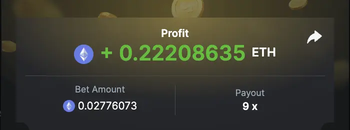Win in Funky Time 0.22 ETH