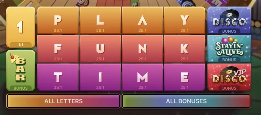 Funky Time Strategy All Letters